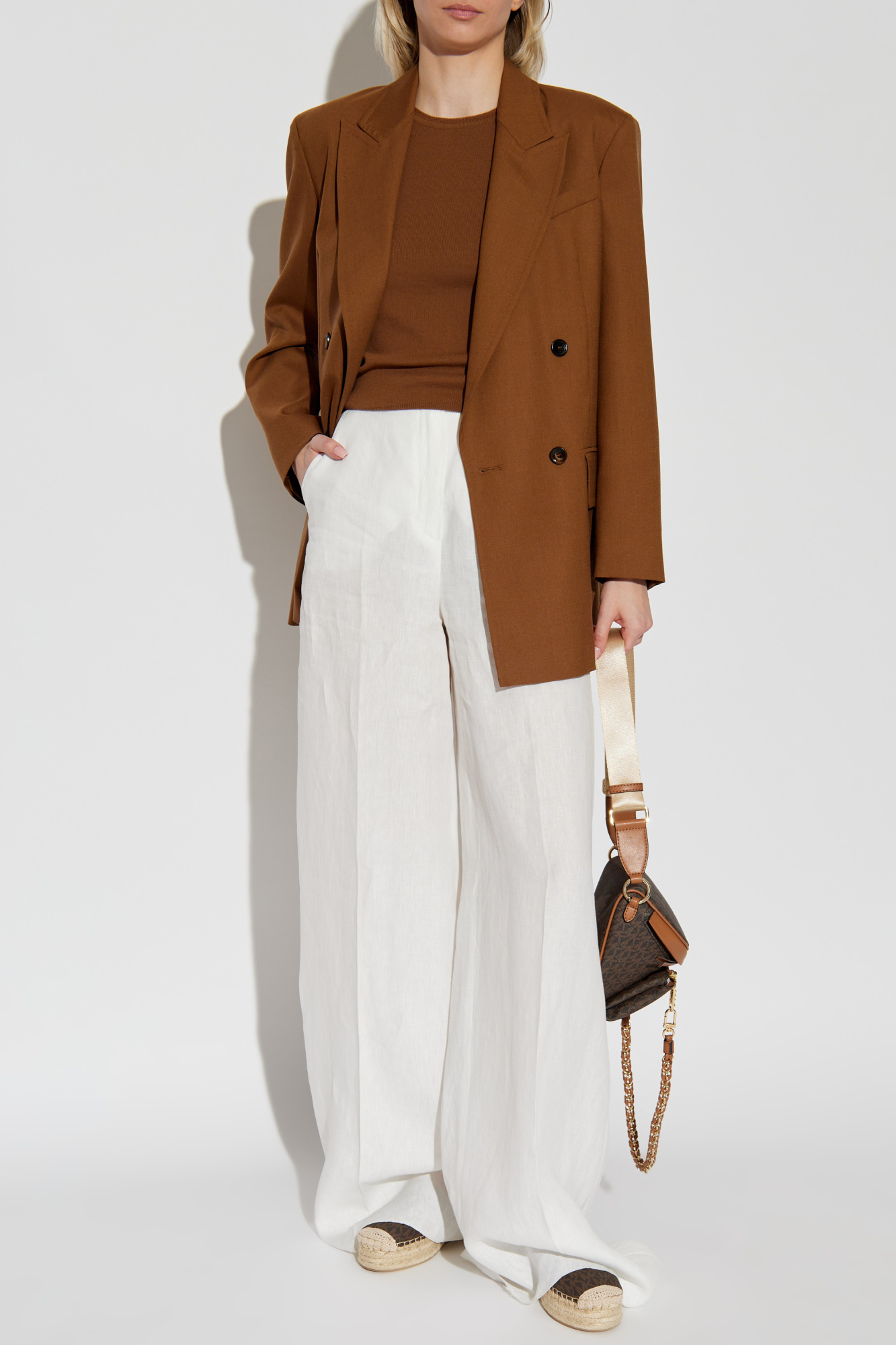 直営♪Max Mara リネン ワイド センタープレス SEQUOIA 直営♪Max Mara リネン ワイド センタープレス SEQUOIA
